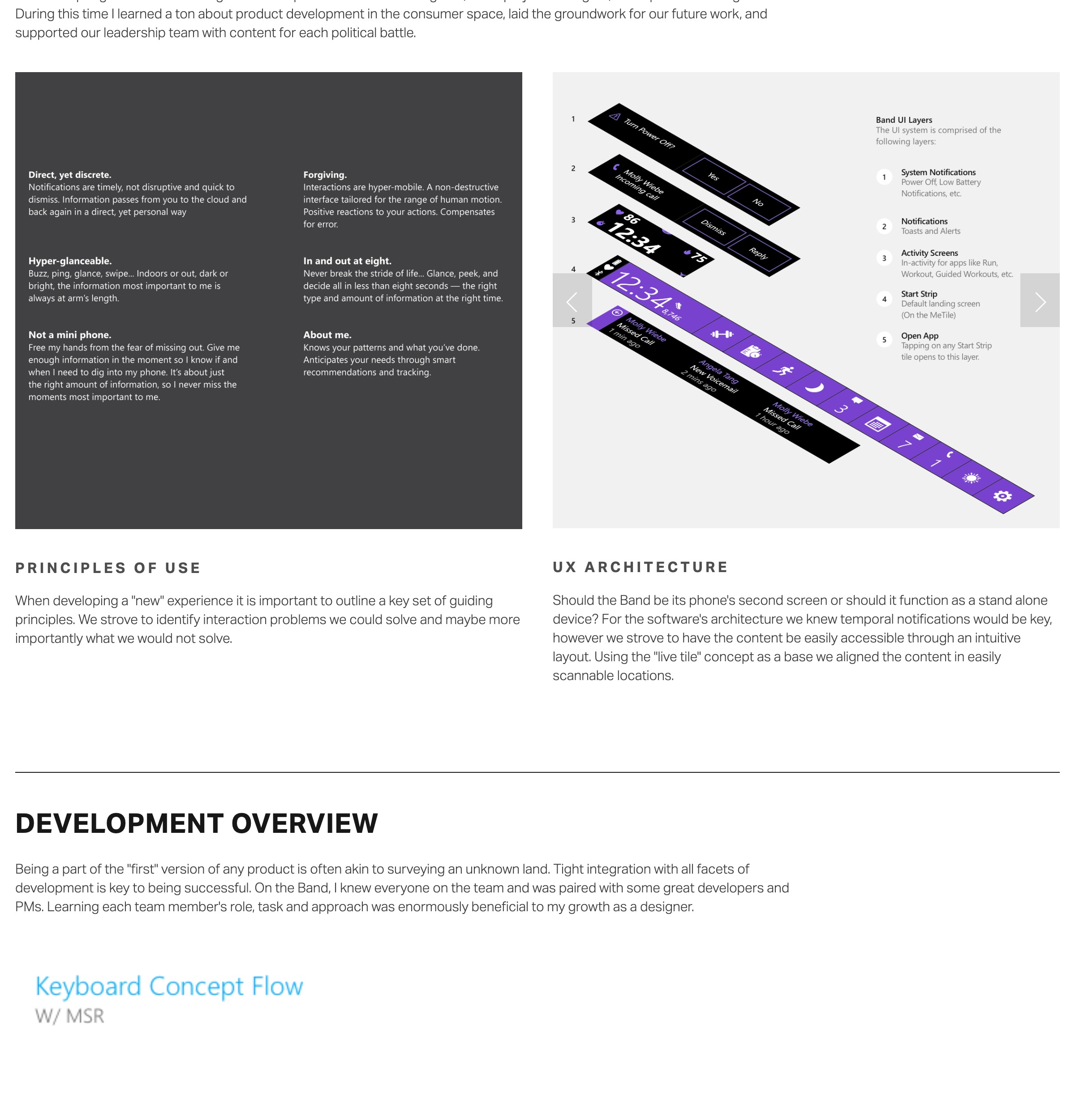 Microsoft Band — Wordflow keyboard concept and development