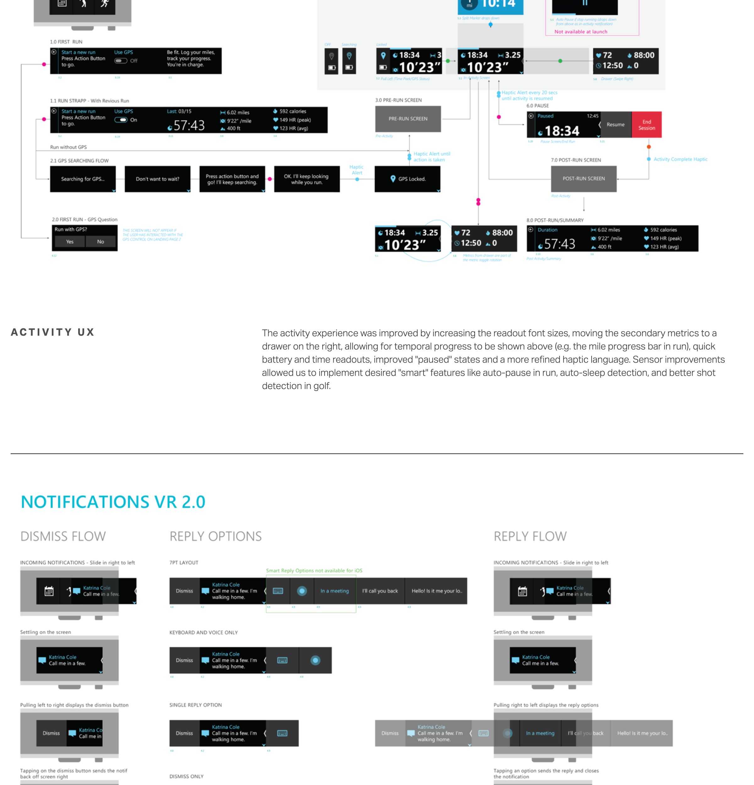 Microsoft Band 2 — activity and biometrics UX