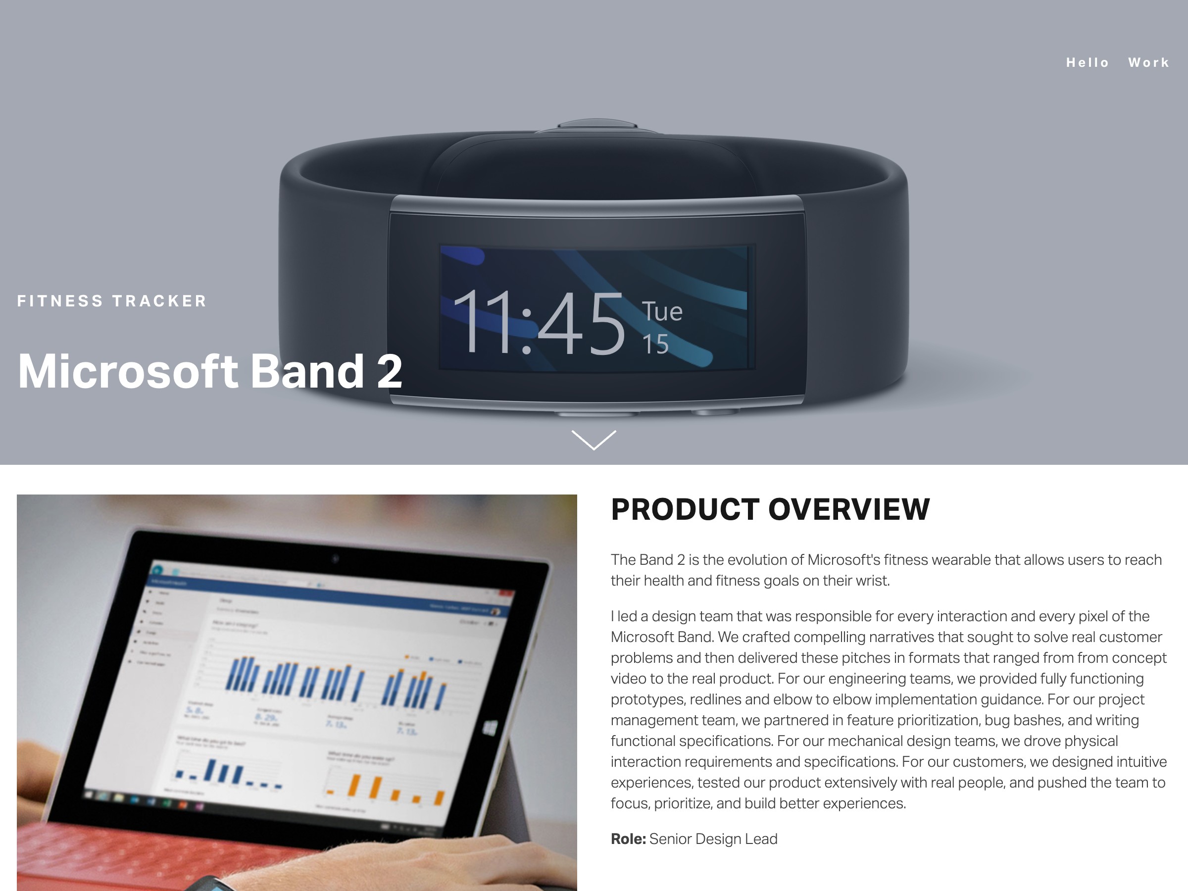 Microsoft Band 2 — product overview and system architecture