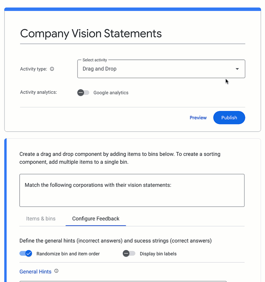 EdKit activity creator interface