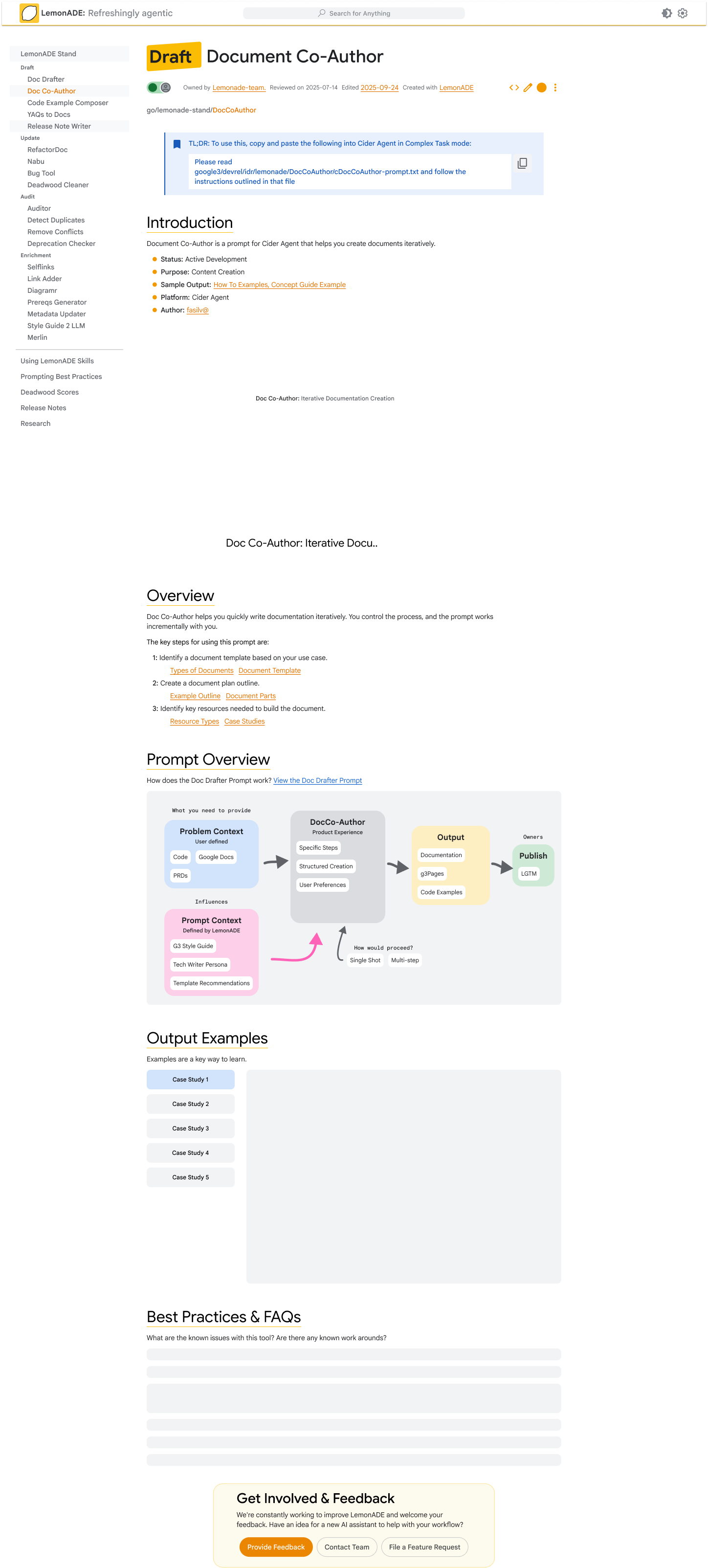 LemonADE — document co-authoring interface